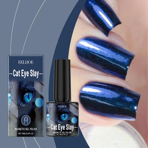 Esmalte de <span class=keywords><strong>uñas</strong></span> de ojo de gato transparente azul y negro, acabado de gelatina, fórmula suave a base de agua para el cuidado de manos y pies - Product Image 2