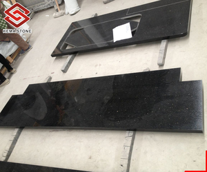 Irrégulier <span class=keywords><strong>indien</strong></span> noir galaxie granit cuisine salle de bain comptoir plan de travail sur mesure abordable plat facilité bord banc haut - Product Image 4
