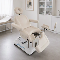 Table d'examen électrique à 3 moteurs, forme en U, siège creux, cuvette en acier inoxydable, base en ABS, pour gynécologie et réparation du plancher pelvien en clinique