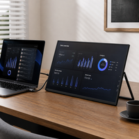 Moniteur portable série U 15,6 16 23,8 pouces 1080P, 2K, 60Hz, 100Hz avec Google TV, batterie intégrée, support VESA pour ordinateur portable MacBook