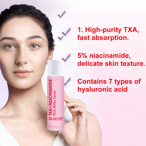 Tonique laiteux rose à la niacinamide TXA personnalisé, éclaircit, atténue les taches brunes, hydrate, convient aux peaux sèches et sensibles, utilisation quotidienne, 150 ml - Product Image 4