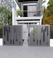 Portail de jardin moderne en métal de haute qualité, automatique, double battant, dernières conceptions principales, pour la maison, l'industrie, l'allée