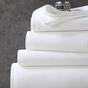 Ensemble de serviettes de bain en coton 100% blanc de luxe pour hôtel, logo personnalisé brodé OEM en gros, séchage rapide, 5 étoiles - Product Image 5