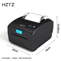 Imprimante d'Étiquettes Thermiques de Bureau 3 Pouces OEM Usine H-Z851 80mm Sans Encre, Code-Barres, Vente Chaude HZTZ