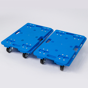 Carretilla de Plataforma de Cuatro Ruedas de Plástico Reforzado de Grado Industrial Tourtop, Color Azul, para Almacenes y Centros de Distribución - Product Image 1