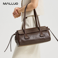Nouveau Sac Boston en Cuir Véritable Tendance Vintage Automne 2026, Sac à Bandoulière en Cuir de Vachette Tanné, Sac Fourre-tout Femme à Rabat