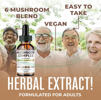Café aux champignons magiques séchés Marque Blanche, Extrait 8 en 1 en gouttes d'huile, Supplément de vitamine D, Gouttes liquides de complexe de champignons Reishi