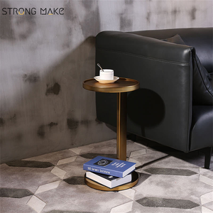 Luxury Designer Nordic Sofa Arm Tray <strong>Table</strong> Modern Living Room Furniture <strong>Round</strong> End <strong>Bedside</strong> Gold Chair Side Coffee <strong>Tables</strong> - Product Image 1
