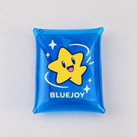 Porte-monnaie transparent en PVC avec bouton-pression, porte-clés chien de dessin animé, breloque de sac, support pour écouteurs/rouge à lèvres/cartes, ultra-léger et portable