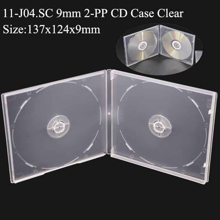 J04 : Étui CD 9 mm 2-PP Transparent
