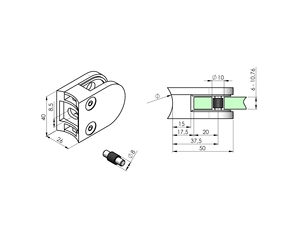 Services de fabrication par estampage CNC pour pinces à verre de douche de 8 mm/10 mm, pinces à verre - Product Image 5
