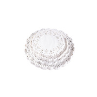 140 Stück weiße Spitze Papier Deckchen runde Form Papier Spitze Deckchen Kuchen Dekoration Liner für Hochzeit Geburtstage Partys