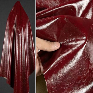 Sáng Bóng Da Tổng Hợp 0.7Mm Áo Khoác PU Viscose Dưới Cổ Phiếu Da PU Da Vải Cho Áo Khoác Da Vải Cho Quần Áo - Product Image 1