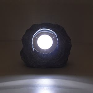 Lampu Taman tenaga surya lukis tangan, 9 inci lampu batu Resin terang luar ruangan untuk lanskap jalan UNTUK LIBURAN dan Tahun Baru - Product Image 4