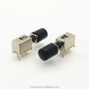 Mini interrupteur poussoir à glissière à réinitialisation rectangulaire à 6 broches 1NO1NC interrupteur de panneau en plastique autobloquant noir montage de micro-trou électronique - Product Image 3