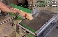 Scie circulaire verticale de précision de haute qualité avec table coulissante et moteur, multifonction tout-en-un, inclinable à 45° gauche/droite