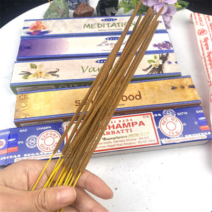 Vente en gros d'encens ligne mixte Satyas parfum fait à la main aromathérapie <span class=keywords><strong>sauge</strong></span> florale brûleurs d'encens bois d'agar cannelle - Product Image 5