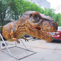 Dinozor Eğlence Parkı İnteraktif Dekorasyon Robotik Animatronik Dinozor Başı Satılık animatronik modeller