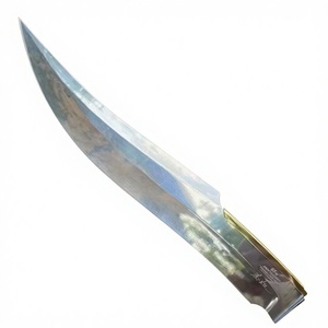 มีดต่อสู้แบบปรับแต่งได้ ใบมีดสแตนเลสคุณภาพสูง ปลายแบบคลิปพอยต์ ขอบตรง DIY ด้ามไม้แบบอุตสาหกรรม - Product Image 1