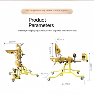 Chaise d'entraînement <span class=keywords><strong>debout</strong></span> réglable à roulettes pour enfants, directement de l'usine, dispositif de rééducation portable, exosquelette - Product Image 6