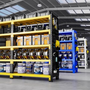 Supermarket <b>Rack</b> Metal Storage Shelf Heavy Duty Adjustable Vertical Solid Shelf Epoxy Powder Coating Cold <b>Rolled</b> Steel - Product Image 4