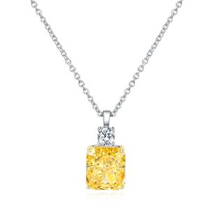 สร้อยคอเงินสเตอริ925เซอร์คอนสำหรับผู้หญิงจี้เพชรถ่านสูงตัดเป็นของขวัญแต่งงานเครื่องประดับชั้นสูง - Product Image 1