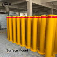 KAVASS Source Factory Powder Coated-Montage en surface Sécurité en acier jaune Borne de stationnement fixe pour parking