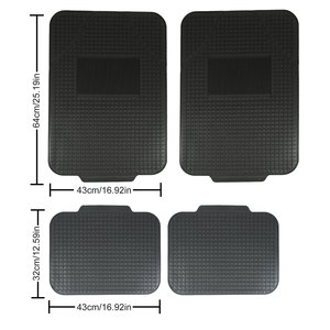 Set di tappetini per auto 4 pezzi pesanti in gomma spessa impermeabile antiscivolo in materiale plastico di lusso in stile Business adatto per il modello TT - Product Image 3
