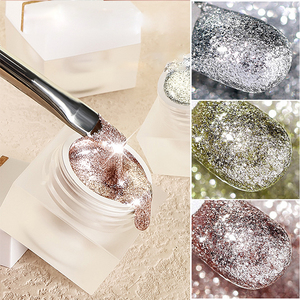 AILANUO 15ml 6 colores estrellados gel de esmalte de uñas de platino de alta densidad, adecuado para bricolaje, proveedor de gel de esmalte de uñas - Product Image 1