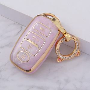 New Fashion Jade TPU Autos chl üssel etui Abdeckung mit Schlüssel bund Für Perodua Myvi Ativa Alza 4 Knopf Autozubehör Schlüssels chutz - Product Image 4