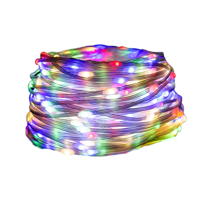 Luces LED de cuero de color mágico, luces de cadena intermitentes solares, estrellas, atmósfera de cobre, luces decorativas de Navidad para exteriores - Product Image 1