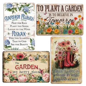 Vintage <strong>Garden</strong> Rules Metal Plaque Relax Feel Sunshine Talk to God <strong>Outdoor</strong> <strong>Garden</strong> Decor <strong>Sign</strong> - Product Image 1