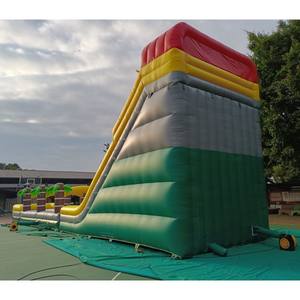 Toboggan aquatique gonflable à double voie personnalisé avec piscine amovible, grande décoration sur le thème des fruits, divertissement aquatique commercial en plein air - Product Image 2