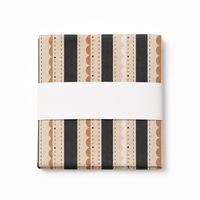 Set de table en lin et coton imprimé sur mesure 35x48cm |   Rayures scandinaves festonnées |   Impression numérique en gros