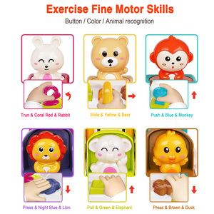 Jouet éducatif sensoriel <span class=keywords><strong>Montessori</strong></span> en plastique personnalisé pour animaux, jouet pop-up pour nourrissons et tout-petits, apprentissage précoce, entraînement à la logique, cadeau - Product Image 2