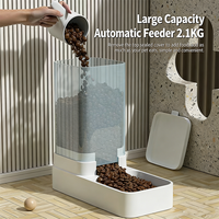 Fontaine à eau et distributeur automatique de nourriture pour chats et chiens, avec bac de stockage de graines, bol de nourriture et d'eau automatique pour animaux de compagnie