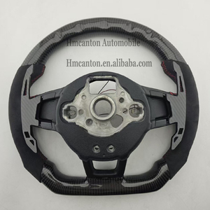 Volante Deportivo Popular al por Mayor de Fibra de Carbono y Alcántara con LED para Volkswagen Golf 7.5 GTI - Product Image 5