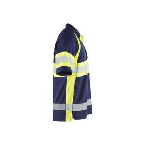 BLAKLADER - 333810518933M Polo UV haute visibilité niveau 1 Bleu marine/jaune-EAN 7330509500897 HI-VIS WORKWEAR - Product Image 4