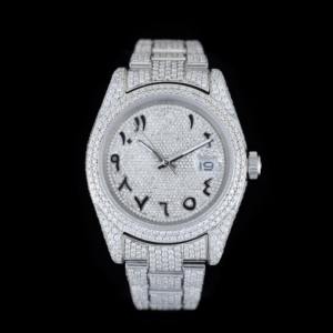 Reloj de Acero Inoxidable con Diamantes Moissanite, Claridad VVS, un Toque de Lujo que Eleva tu Estilo - Product Image 1