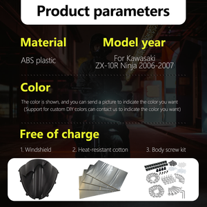 Kit de Carenado para Motocicleta <span class=keywords><strong>Kawasaki</strong></span> ZX-10R <span class=keywords><strong>Ninja</strong></span> 2006 <span class=keywords><strong>2007</strong></span> <span class=keywords><strong>ZX10R</strong></span>, Piezas de Carrocería de Plástico ABS Inyectado Personalizadas, Juego K1007-101a - Product Image 5