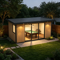 Cabane de jardin préfabriquée multifonctionnelle, bureau, salle de sport, studio, abri tout-en-un, installation facile, résistant aux intempéries, durable