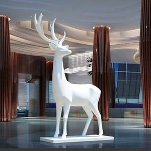 Scultura Moderna Artistica Geometrica a Forma di Cervo per <span class=keywords><strong>Giardino</strong></span> Esterno, Prato Urbano, <span class=keywords><strong>Arredo</strong></span> Decorativo per Giardini Comunitari - Product Image 2