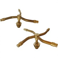 Arroseur de jardin rotatif à connexion rapide de 4 pouces en cuivre à trois/quatre voies pour l'arrosage des pelouses et le jardinage