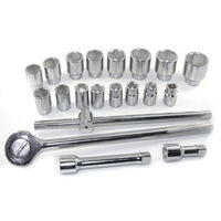 21PCS Heavy Duty 3/4 "Dr. Socket Set Auto Hand Tools Set Outils mécaniques Noms dans un boîtier de moulage par soufflage