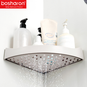 Mới không thấm nước kệ lưu trữ giỏ chủ sở hữu <span class=keywords><strong>ABS</strong></span> nhựa Tường Gắn chân không tam giác phòng tắm vòi hoa sen Giá góc Caddy kệ - Product Image 5