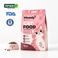 Fournisseur de sachets de nourriture pour chiens, vente en gros OEM, sacs d'emballage pour aliments pour animaux de compagnie de 15 kg, résistants, avec poignée de transport pour gros chiens et chats