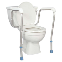 Siège de toilette amovible Accoudoir pour personnes âgées Salle de bain pour personnes âgées Assisté avec handicap sans cadre Grab Rail de toilette pliant