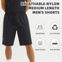 Shorts en nylon pour hommes, shorts de golf athlétiques, séchage rapide, respirants, anti-rides, shorts de randonnée décontractés pour l'entraînement sportif