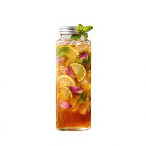 300ml <b>PET</b> VD300-33 for Clear Square Bottle Food-Grade Plastic for Beverages for Soda Custom Labels Available Wholesale - Product Image 1