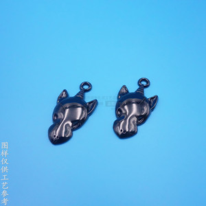 Etiqueta de aleación negra chapada en oro para bolsos, 25 mm, de moda, de metal, con colgante para bolsos - Product Image 2
